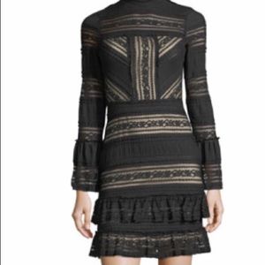 Parker
Topanga Mock-Neck Fitted Lace Dress. NWT